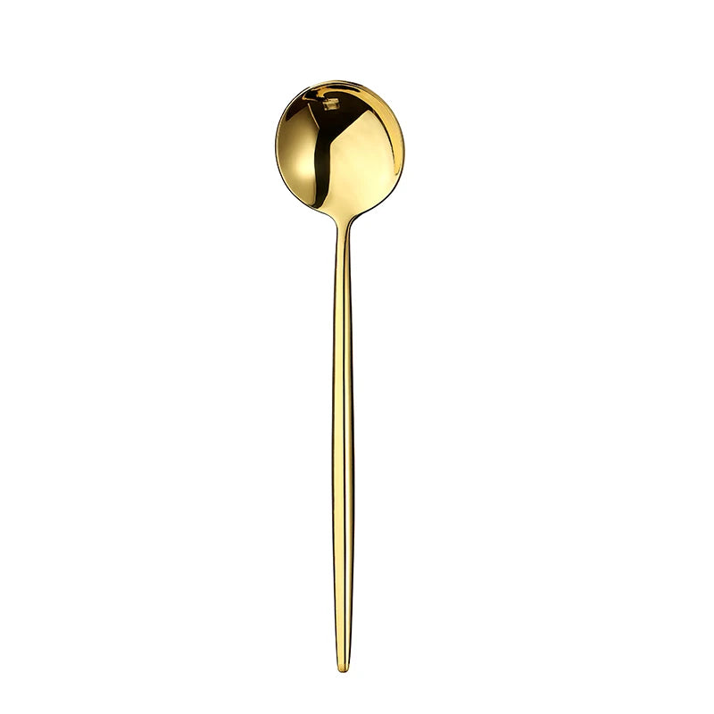 Gold Cutlery Set Forks Spoons Knives Tableware Steel Cutlery Set Stainless Steel Dinnerware Set Spoon Knife Fork Custom Logo