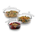 6-Piece Glass Bakeware Casserole Dish Set – Dishwasher & Oven Safe