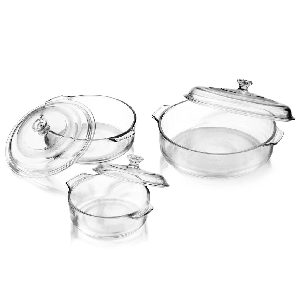 6-Piece Glass Bakeware Casserole Dish Set – Dishwasher & Oven Safe