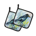 Burnt Corn Crow Pot Holders - Set of 2 Decorative Kitchen Helpers | Made in the USA