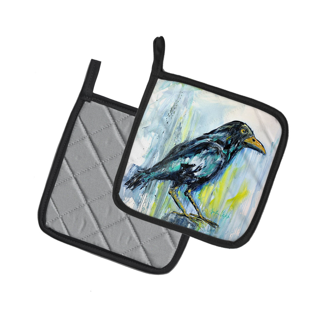 Burnt Corn Crow Pot Holders - Set of 2 Decorative Kitchen Helpers | Made in the USA