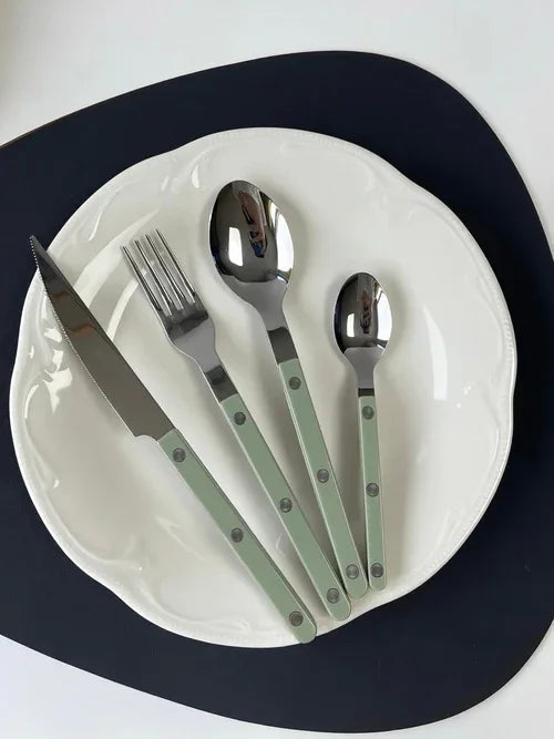 Elegant Modern Nordic Flatware Set of 8 – Bistrot Rivet Style