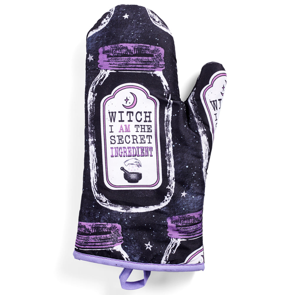 Kitchen Witch Oven Mitt Set – Heat Resistant Baking Gloves