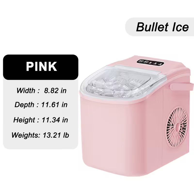Portable Countertop Ice Maker Machine – Fast Ice Making, 2 Ice Sizes