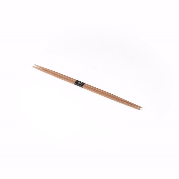 Bambuddha ブラウン竹製輪郭箸 - 紙帯付き - 10 1/4インチ - 1000個入りボックス