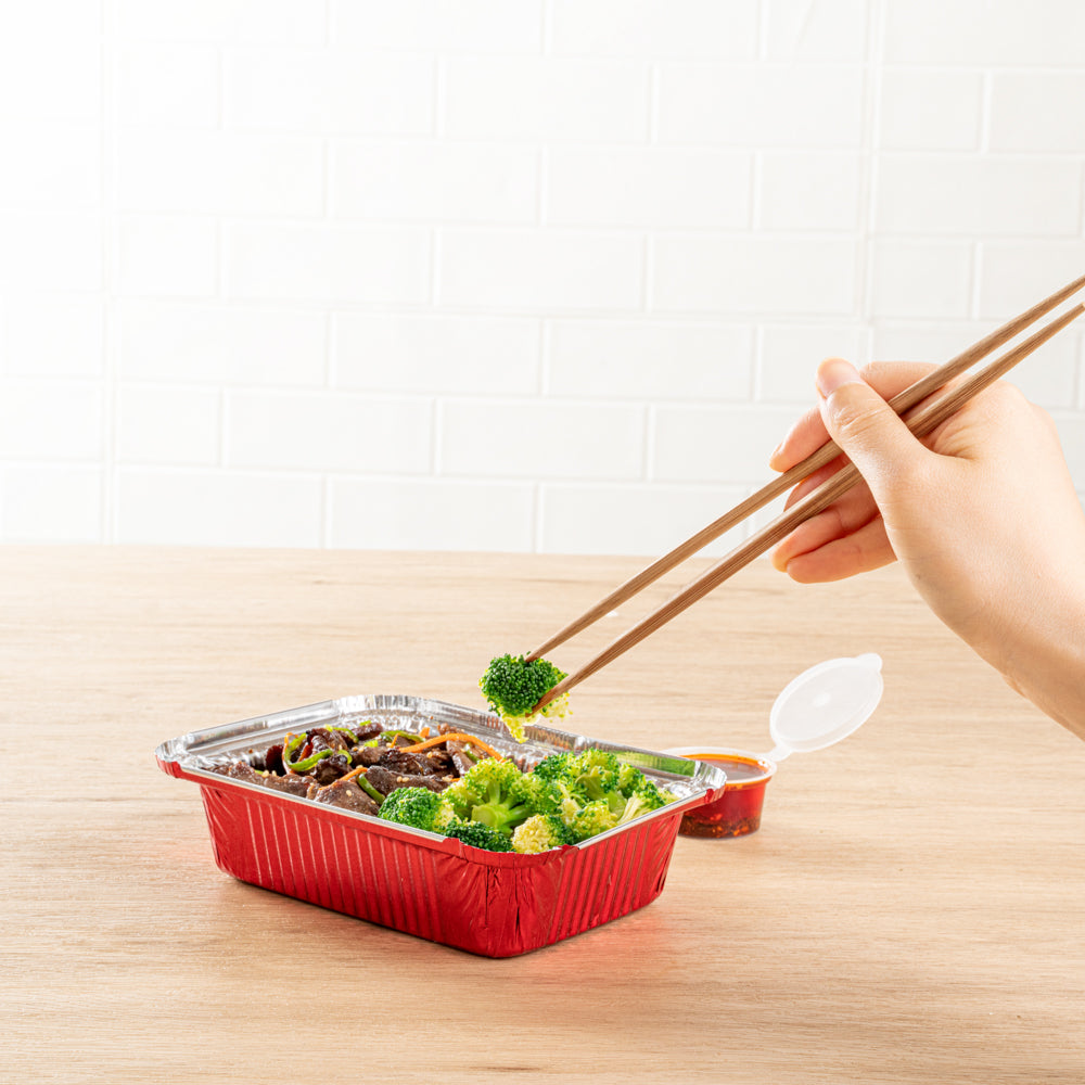 Bambuddha ブラウン竹製輪郭箸 - 紙帯付き - 10 1/4インチ - 1000個入りボックス