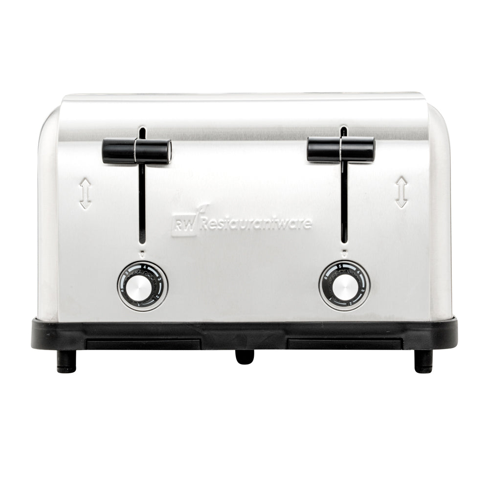 Hi Tek Stainless Steel Commercial Toaster - 4-Slice, 1 1/2" Slots, 120V - 1 count box