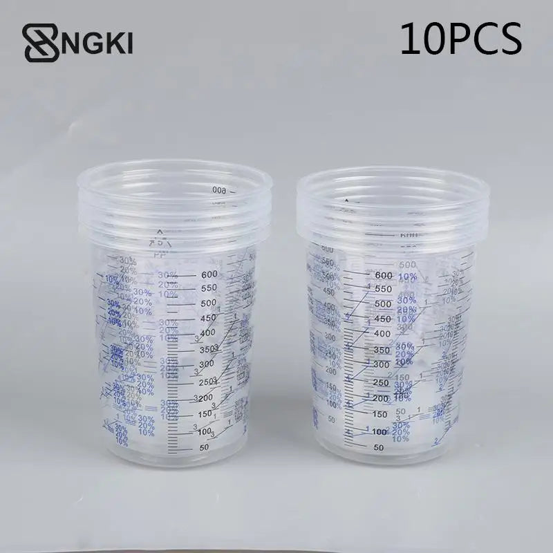 Transparent Plastic With Printed Pp Engraved Measuring Cup Disposable Clear Graduated Plastic Mixing Cups For Paint UV Resin