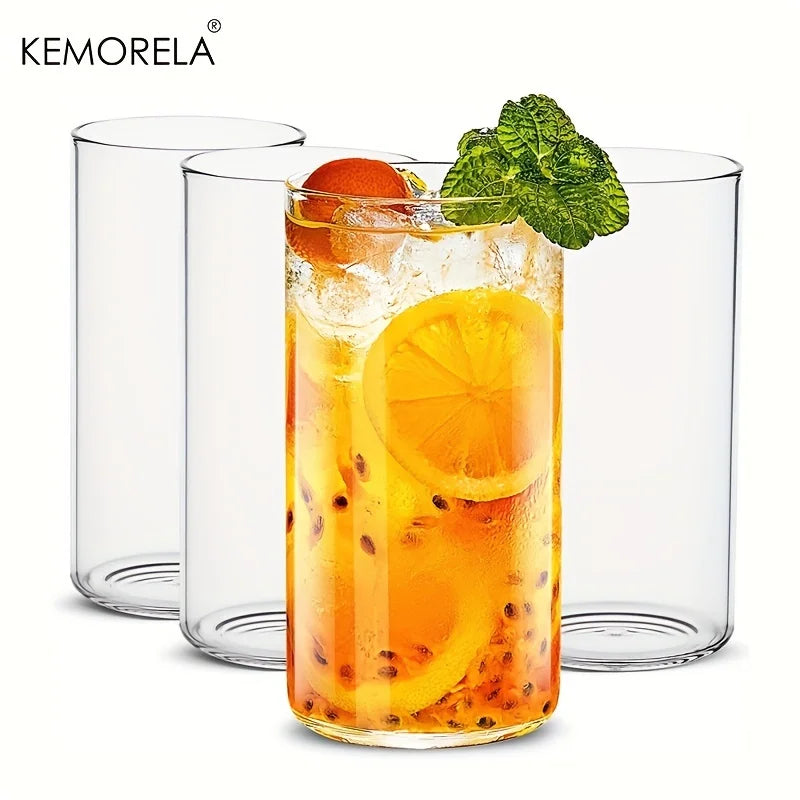 DecorBites BPA-Free Borosilicate Drinking Glasses – Set of 4 or 6