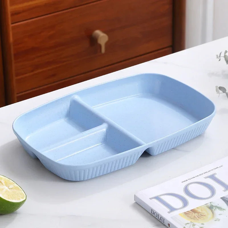 DecorBites 3-Compartment Divided Diet Plate – Microwave Safe
