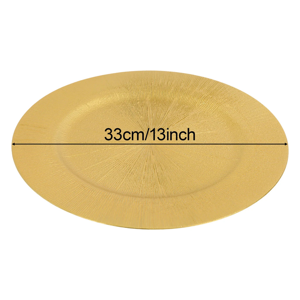 100 PCS Round Charger Plates Set, PP Charger Plate for Wedding, Party, Banquets, Hotels, Picnics