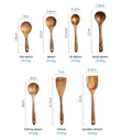 DecorBites 9-Piece Teak Wooden Cooking Utensils Set with Holder