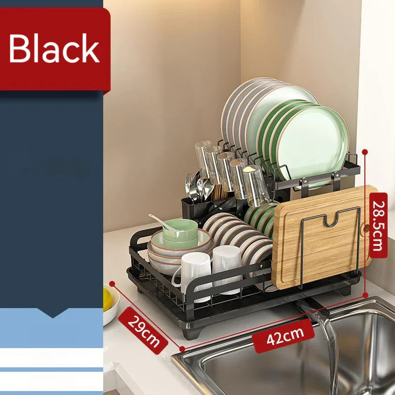 DecorBites Kitchen Bowl Rack & Utensil Holder with Drainboard