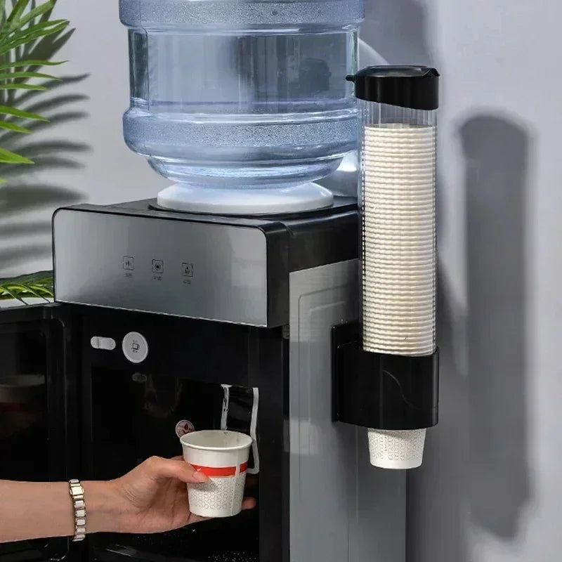 プラスチック製使い捨て紙コップディスペンサー 壁掛けウォーターディスペンサーコップホルダー コップコンテナ 紙コップフレーム 家庭用整理用品