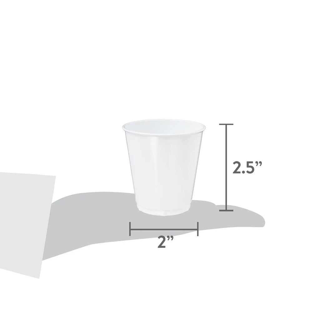 Bath Disposable Plastic Cups, 3 oz, White, 100 Count