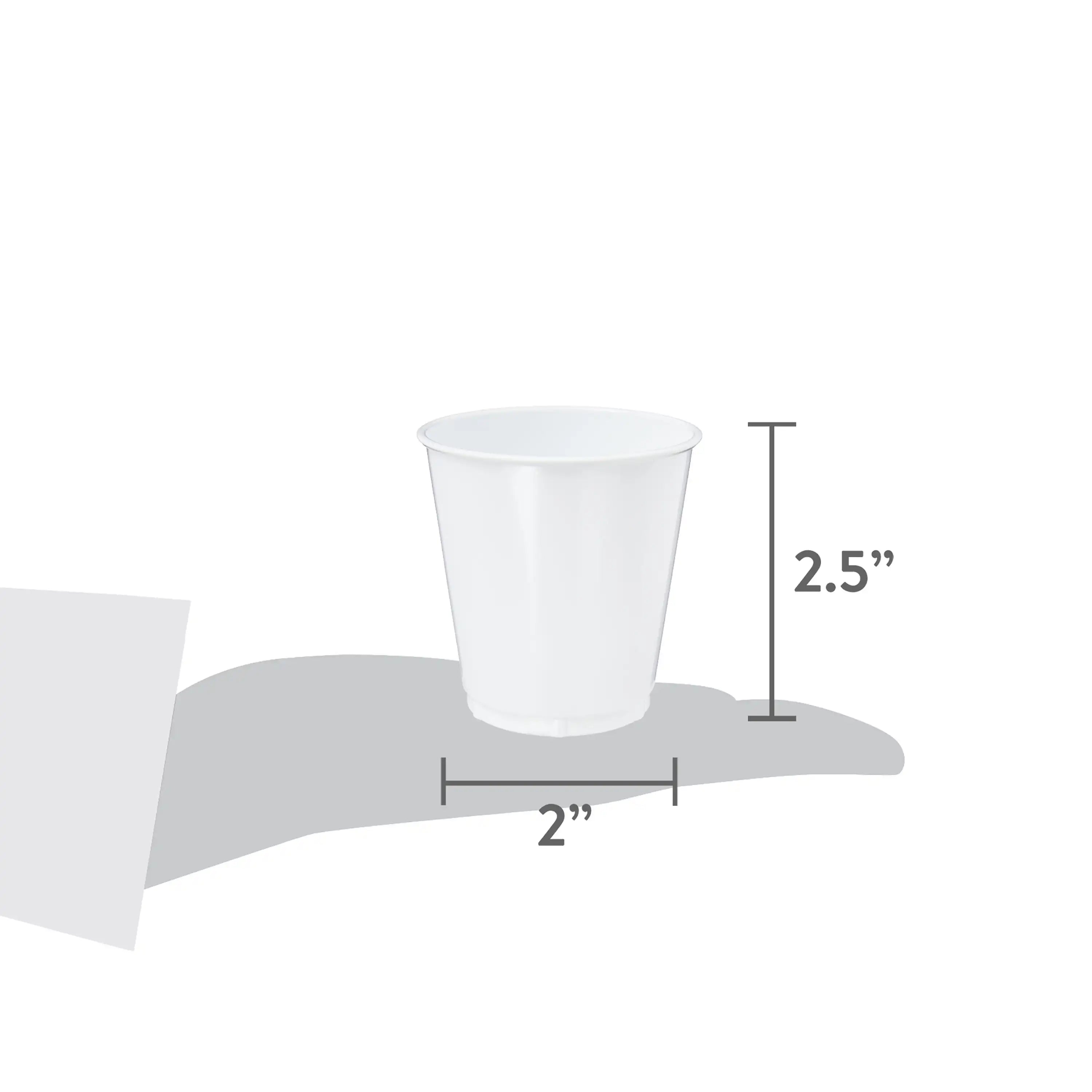 Bath Disposable Plastic Cups, 3 oz, White, 100 Count