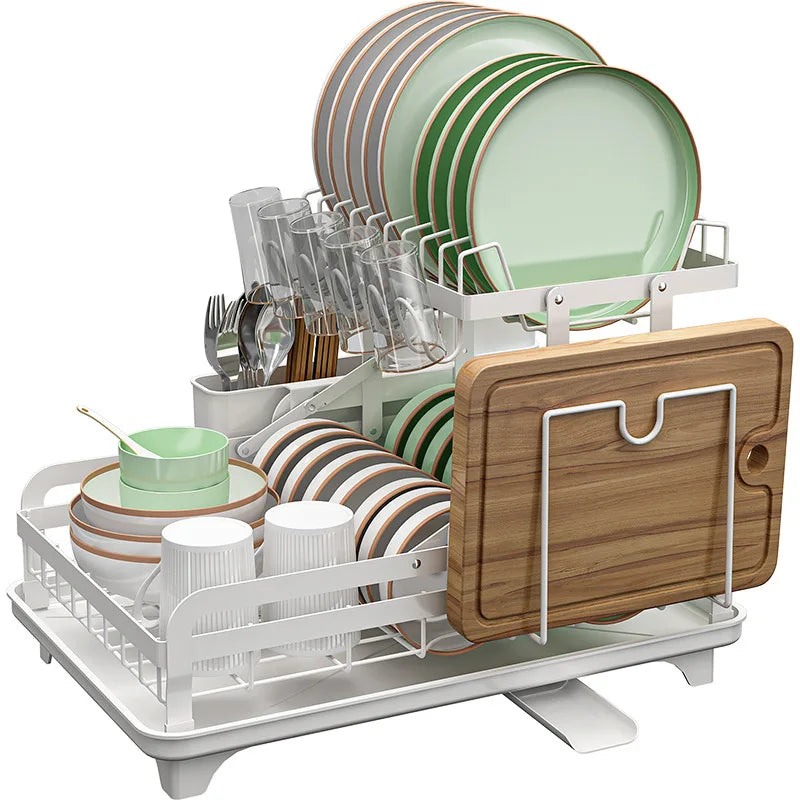 DecorBites Kitchen Bowl Rack & Utensil Holder with Drainboard