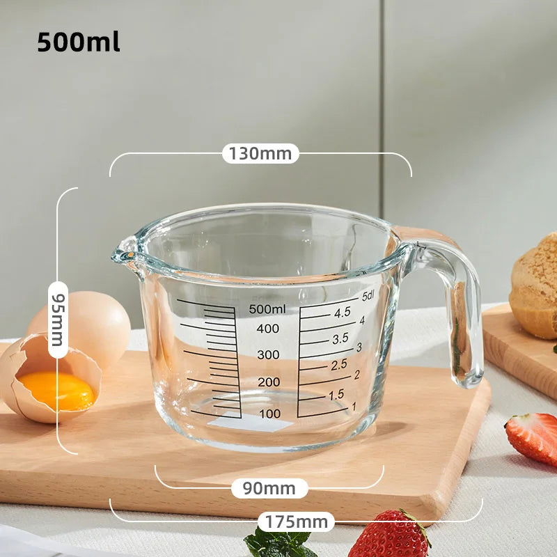 DecorBites Borosilicate Glass Measuring Cup Jug – Large Capacity