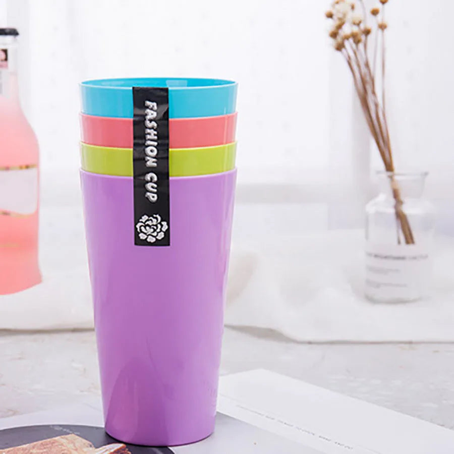 Reusable Plastic Cups 18 OZ / 530ML - Plastic Cups Dishwasher Safe PP Plastic Tumblers Drinking Cups Unbreakable Big Cup