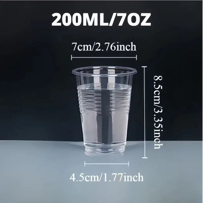 50/100PCS Disposable Plastic Cups Disposable Drinking Cups Suitable Beverages Fruits Coffee Birthday Parties Wedding Banquets