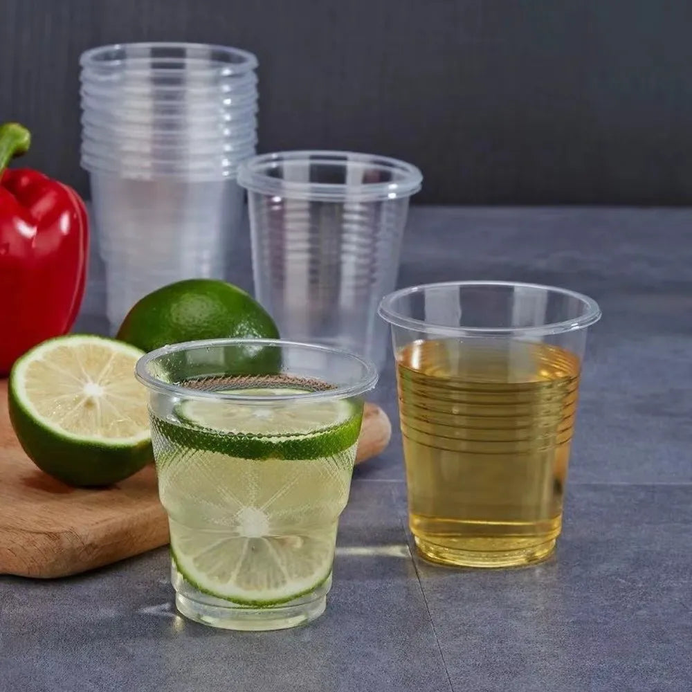 50Pcs 180ml Disposable Plastic Cups Transparent Food-grade PP Party Plastic Cups Heat-resistant Clear Plastic Cups