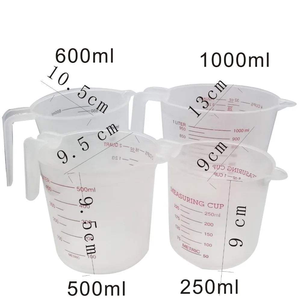 Cup Marking Clear Plastic Measuring Cup With Spout With Handles Graduated Measuring Cups Plastic Mug Recipe Ingredient