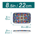 vancasso 6/12 Piece Porcelain Rectangular Serving Plates Bohemian 8.5inch Dinner Plates Set for Beef/Food/Noodles/Pasta 6 People