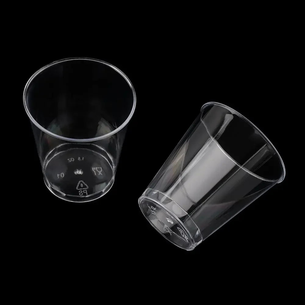 25/50pcs New Disposable Transparent Plastic Cup Outdoor Picnic Birthday Kitchen Party Tableware 160/170/200ml Cups Supplies Bar