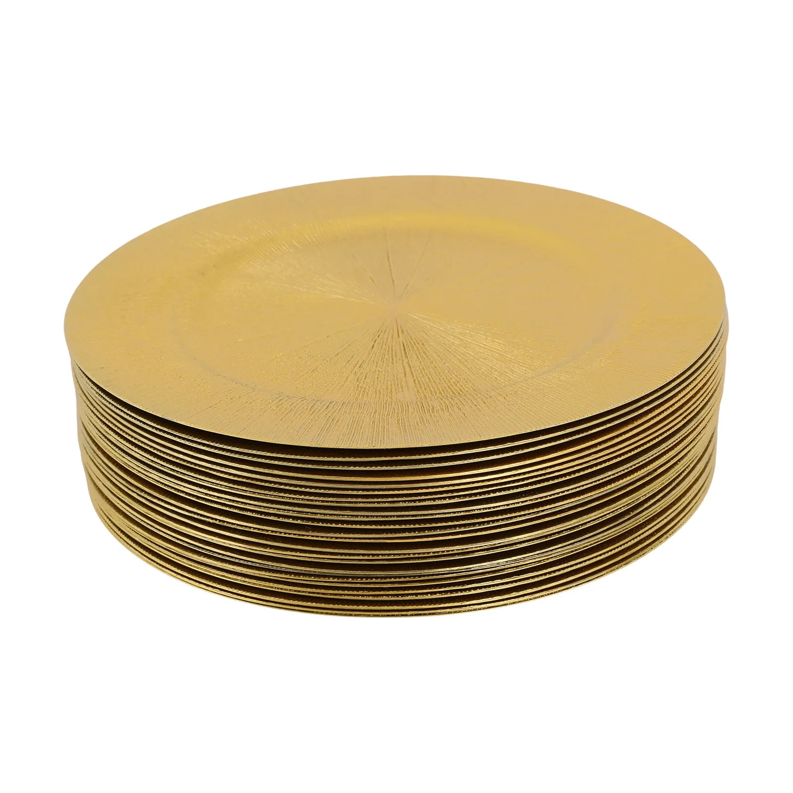 100 PCS Round Charger Plates Set, PP Charger Plate for Wedding, Party, Banquets, Hotels, Picnics