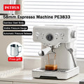 Petrus エスプレッソコーヒーマシン ステンレス製コーヒーメーカー 58mmポルタフィルター 商用スチームワンド ミルク泡立て器付き (220V)