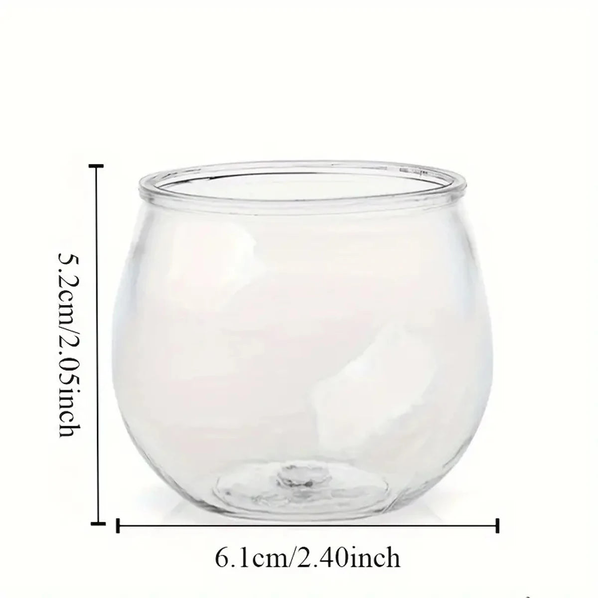 Round Small Plastic Dessert Cups Mini Clear Plastic Bowls, Recyclable, Shatter Resistant, Clear Plastic Plastic Salad Bowls