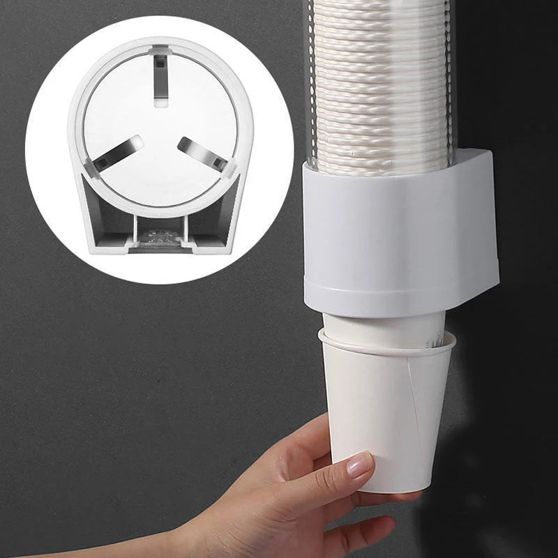 Plastic Disposable Paper Cups Dispenser Wall-mounted Water Dispenser Cup Holder Cup Container Paper Cup Frame Home Organizer