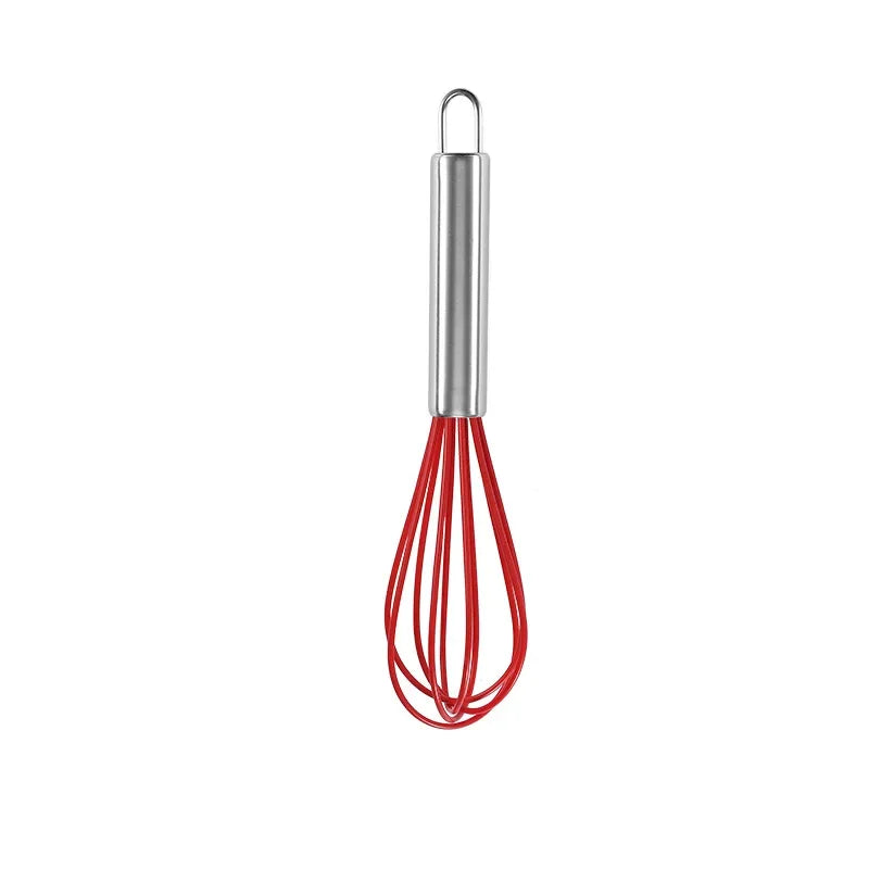 DecorBites 8-Inch Stainless Steel Silicone Whisk