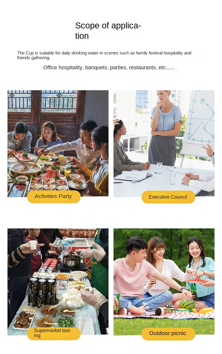 25/50pcs New Disposable Transparent Plastic Cup Outdoor Picnic Birthday Kitchen Party Tableware 160/170/200ml Cups Supplies Bar