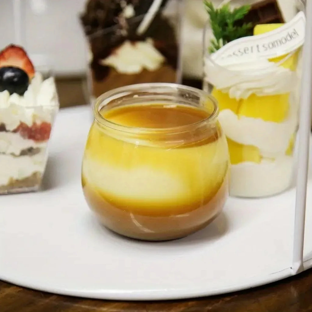 Round Small Plastic Dessert Cups Mini Clear Plastic Bowls, Recyclable, Shatter Resistant, Clear Plastic Plastic Salad Bowls