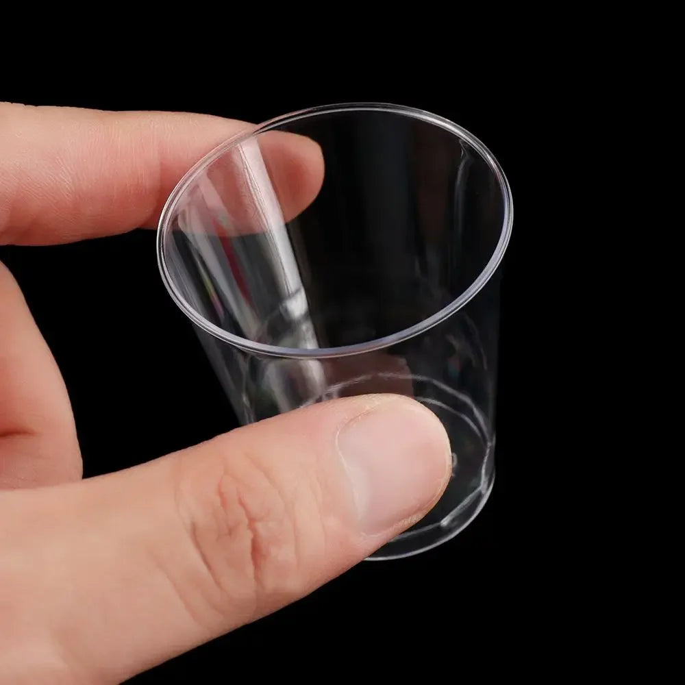 25/50pcs New Disposable Transparent Plastic Cup Outdoor Picnic Birthday Kitchen Party Tableware 160/170/200ml Cups Supplies Bar