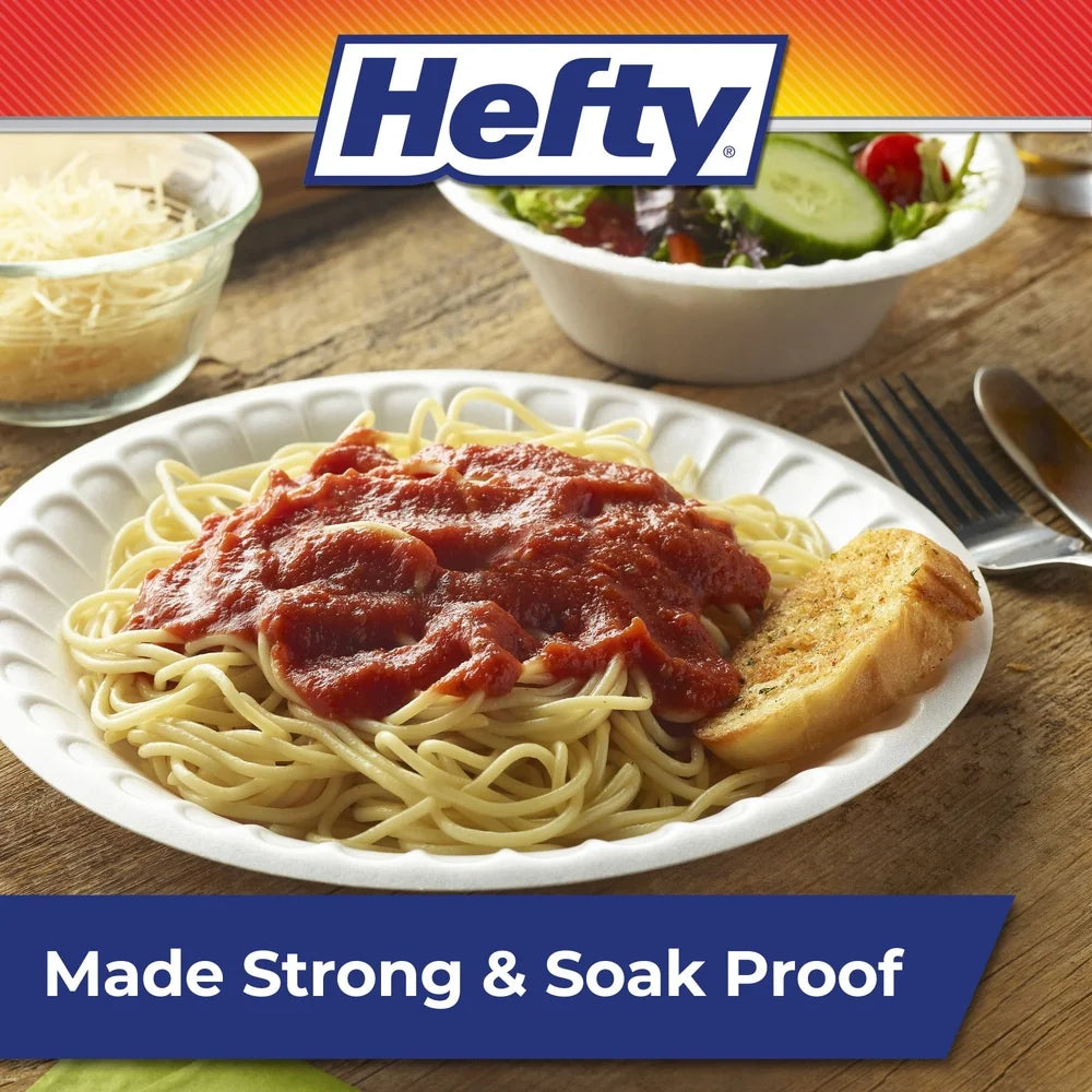 Disposable Foam Plates 9 Inch 150 Count Soak Proof Durable Leak Resistant Ideal Everyday Use Gatherings