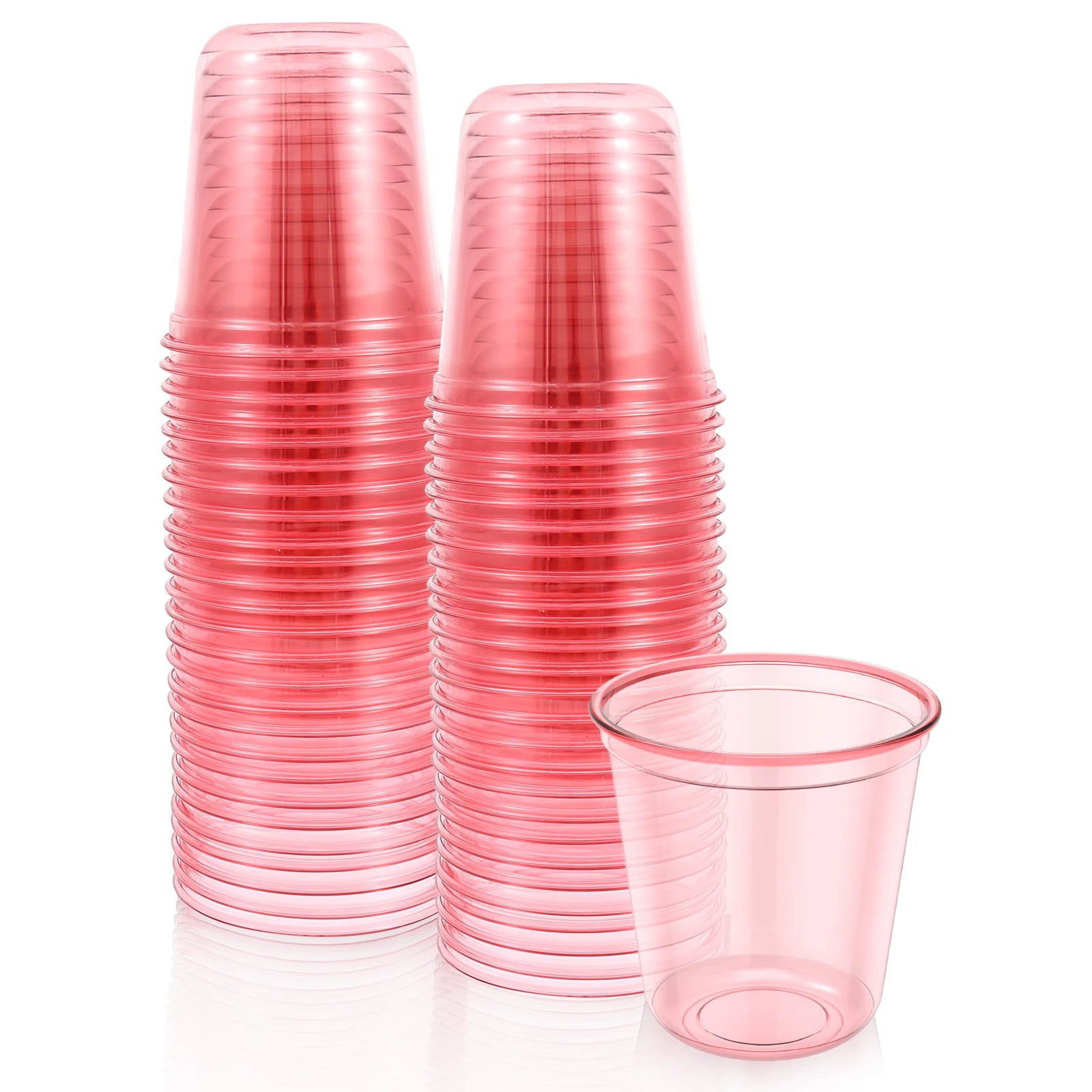 50/100PCS Disposable Transparent Plastic Cups Household Drinking Cups Fruit Juice Coffee Cocktail Cup Birthday Wedding Party