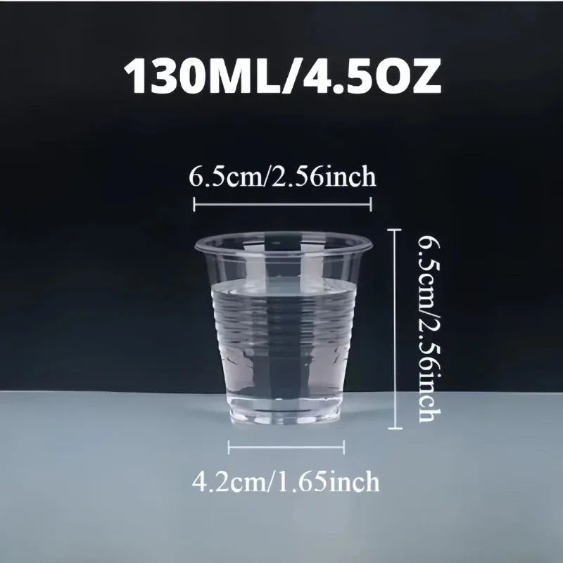 50/100PCS Disposable Plastic Cups Disposable Drinking Cups Suitable Beverages Fruits Coffee Birthday Parties Wedding Banquets