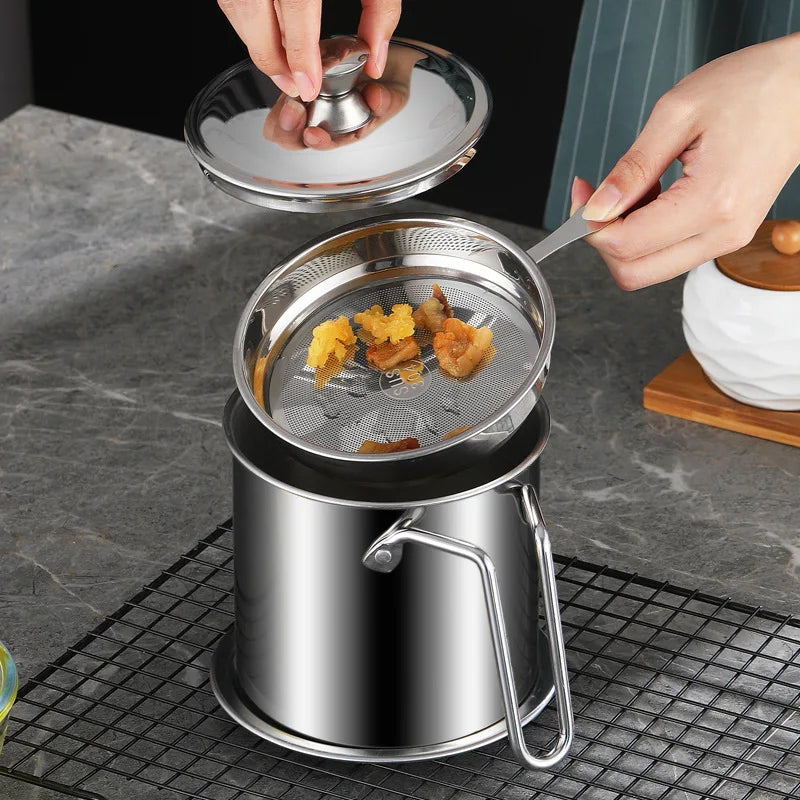 DecorBites Deep Fryer Pot with Strainer – Chicken & French Fry Fryer