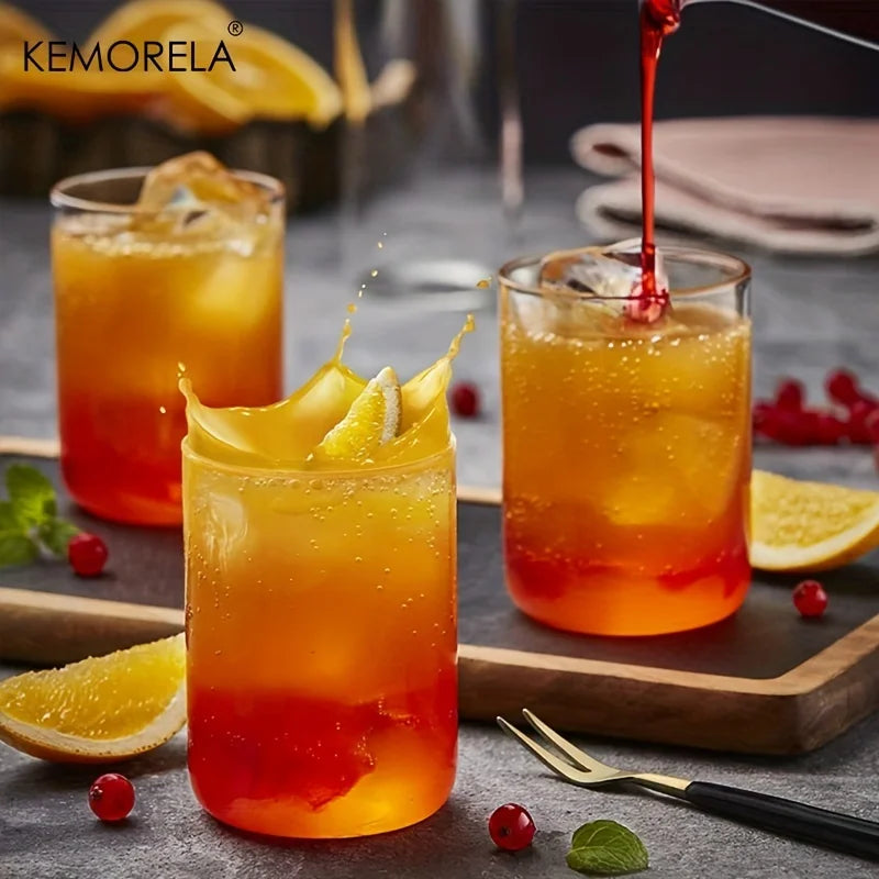 DecorBites BPA-Free Borosilicate Drinking Glasses – Set of 4 or 6