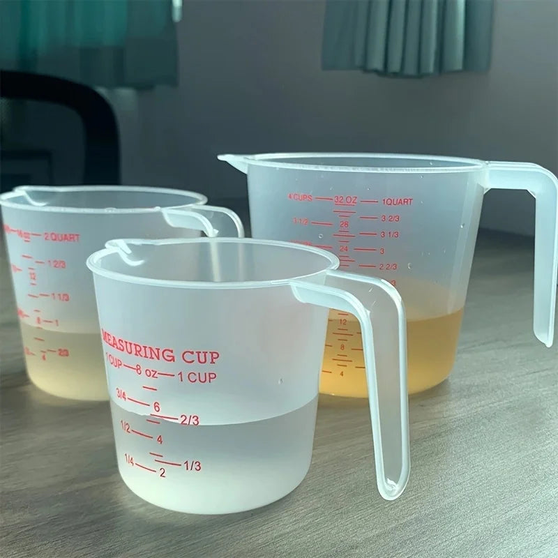250/500/1000ml Plastic Measuring Cups Highly Transparent Measuring Cups with Scale Kitchen Baking Weighing and Measuring Tools