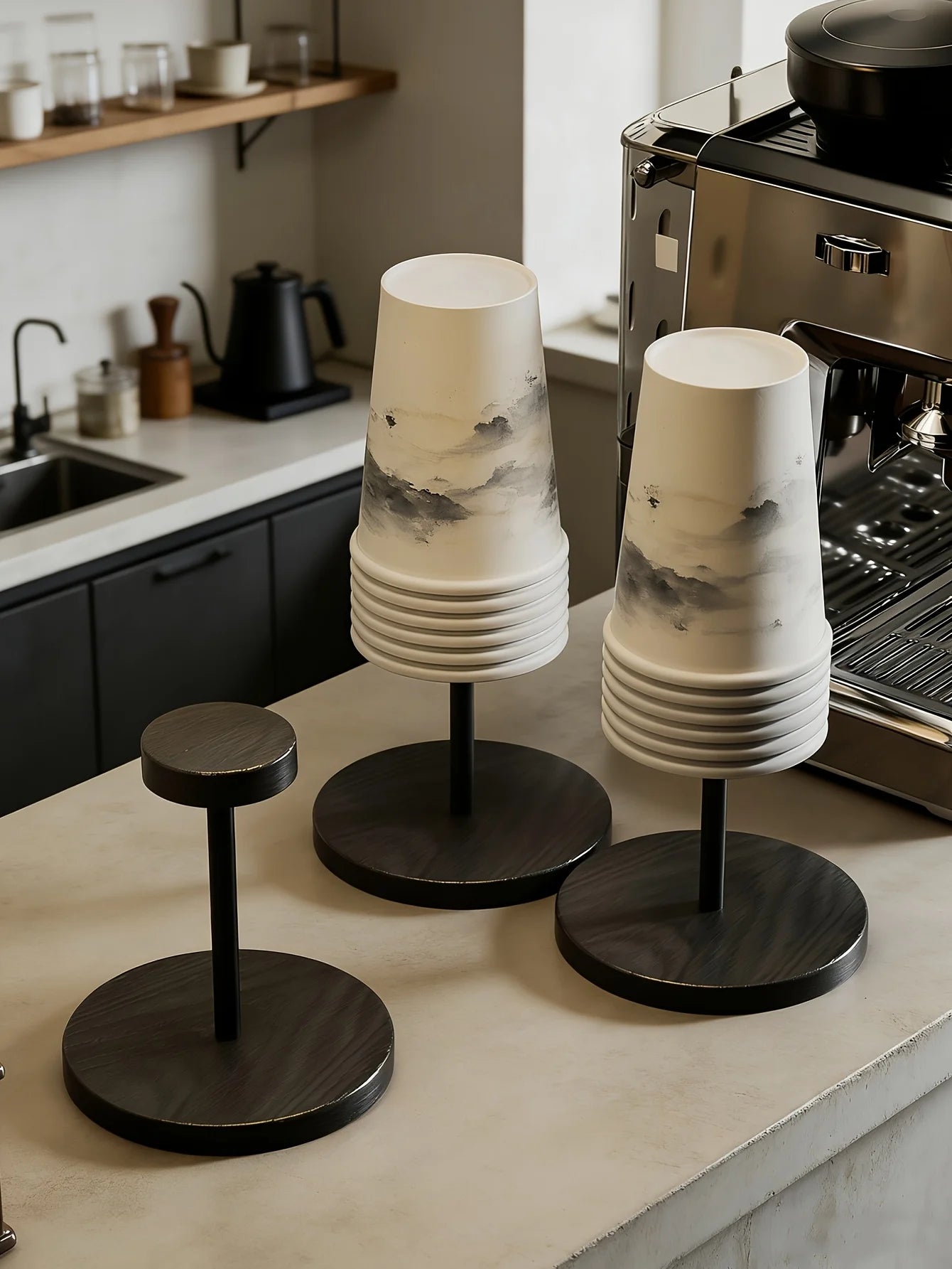 Plastic Creative Round Cup Holde,Suitable for Storing Disposable Paper Cups on Counters and Tabletop,As Well As Outdoor Utensils