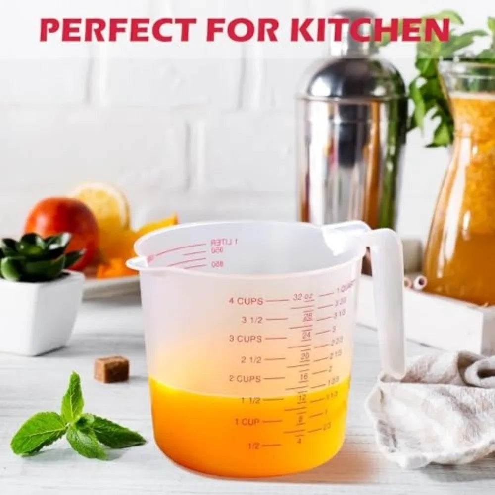 Cup Marking Clear Plastic Measuring Cup With Spout With Handles Plastic Mug Graduated Measuring Cups Recipe Ingredient