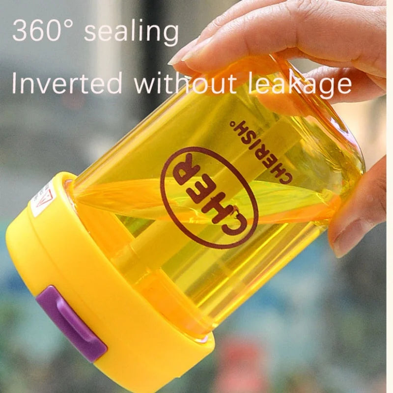 Summer Plastic Water Cup Practical and Compact for Students and White-collar Workers Double-drinking Water Cup with Straw