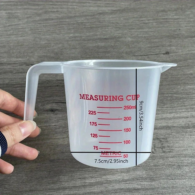 250/500/1000ml Plastic Measuring Cups Weighing and Measuring Tools Highly Transparent Measuring Cups with Scale Kitchen Baking