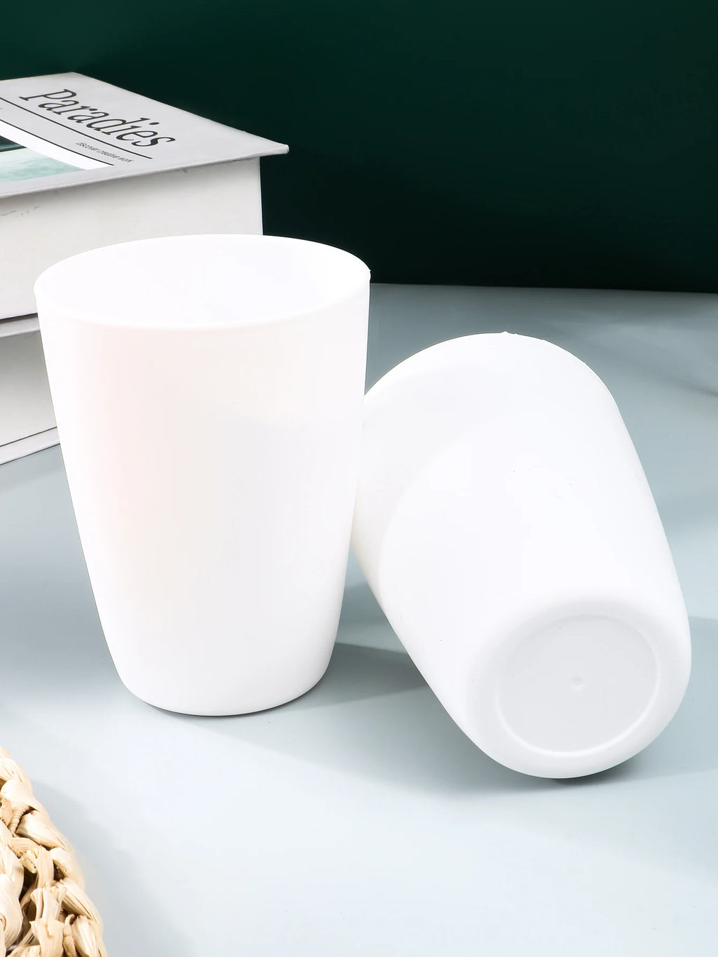 2/4/6pcs Reusable plastic cups Suitable for home kitchens office workers school picnics camping RV drinks milk tea