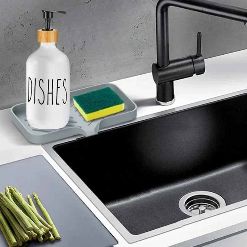 Silicone Self-Draining Sponge & Soap Holder