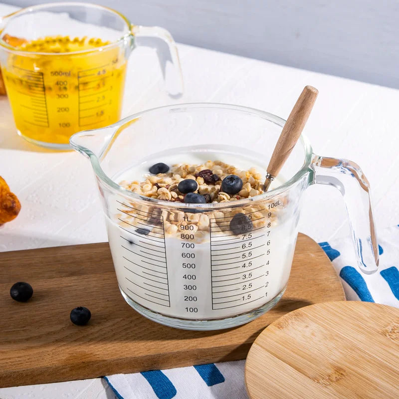 DecorBites Borosilicate Glass Measuring Cup Jug – Large Capacity
