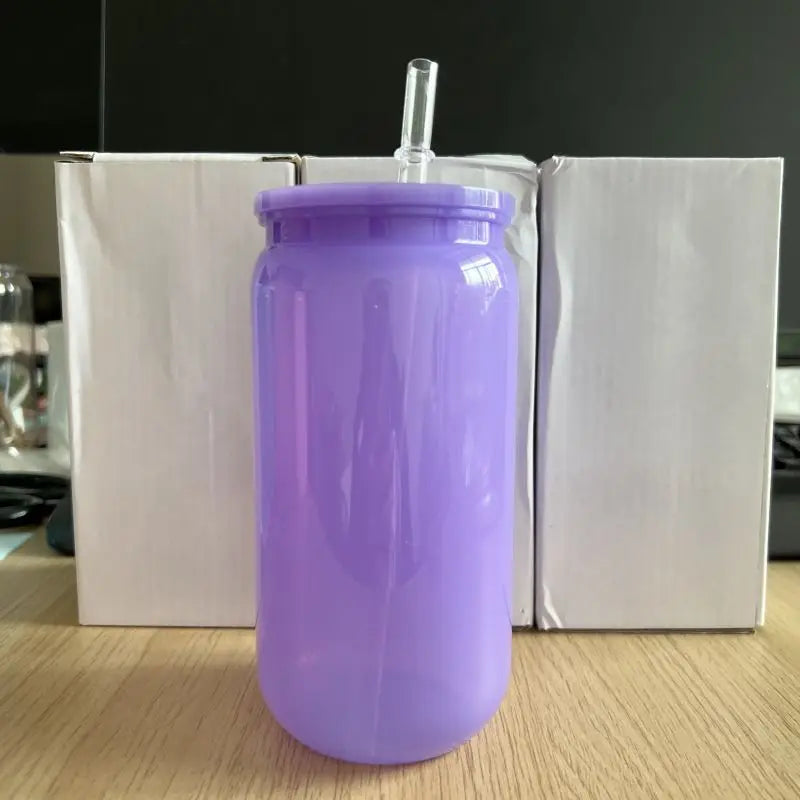16oz Colorful Plastic Cups With Lids And Straws Replacement Lids For Can Shaped  Lced Coffee Cups Cute Tumbler Cup